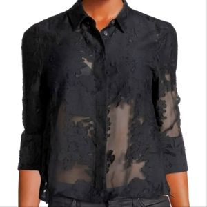 Equipment Femme brand women's blouse black size small